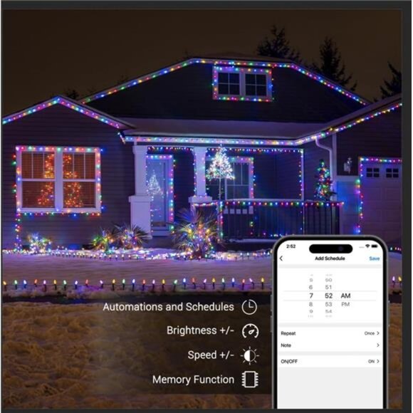 (Not Connectable)Smart C9 Christmas Lights, 39FT 60 LED...